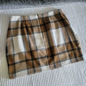 New Shein Mini Skirt Plaid Print